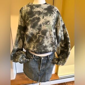 HAZE TIE-DYE HERITAGE CREWNECK - GREEN